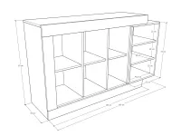 Basic Valéria komód méretrajz